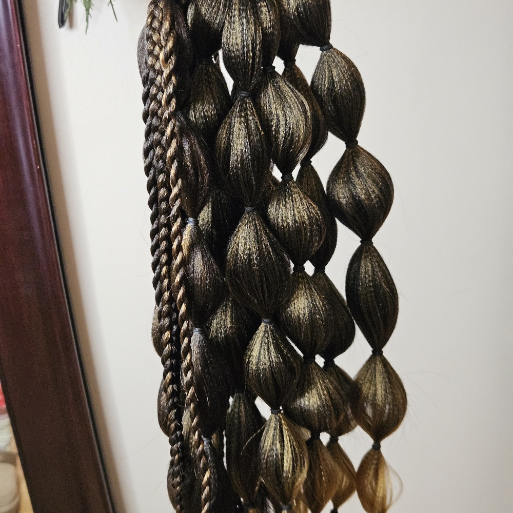 Handmade Braided Hair Extension in Brown and Blonde - Picture 6 of 13
